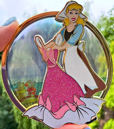 Cinderella Pin on Glass