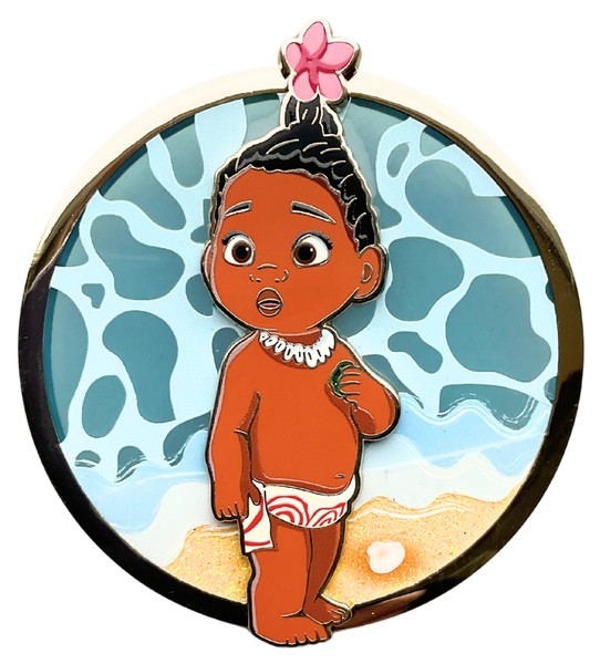 Baby Moana Pin on Glass