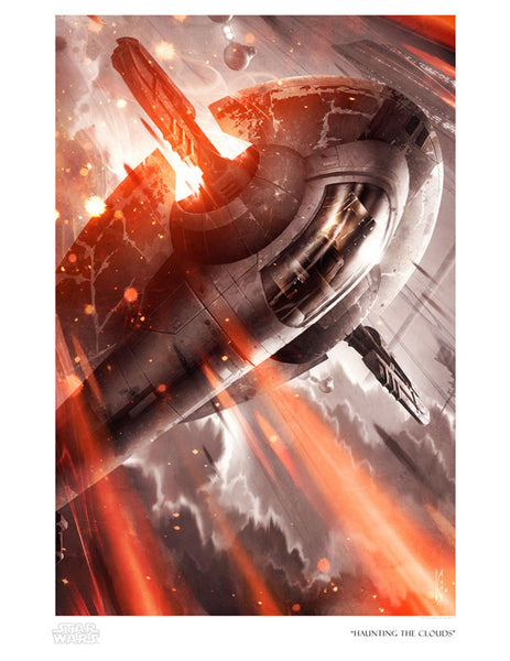 Star Wars - Haunting the Clouds by Raymond Swanland; giclee limited edition art on paper