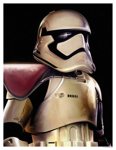 Star Wars The Force Awakens - First Order Trooper by Brian Rood; giclee limited edition art on paper