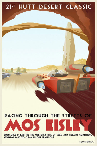 Racing Through the Streets of Mos Eisley