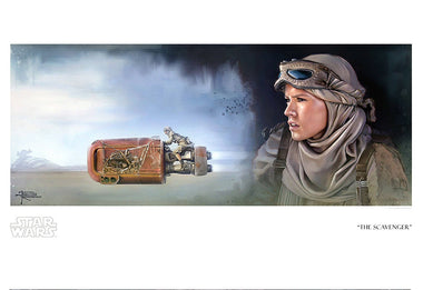 Star Wars: The Force Awakens - The Scavenger by Brian Rood; giclee art on paper