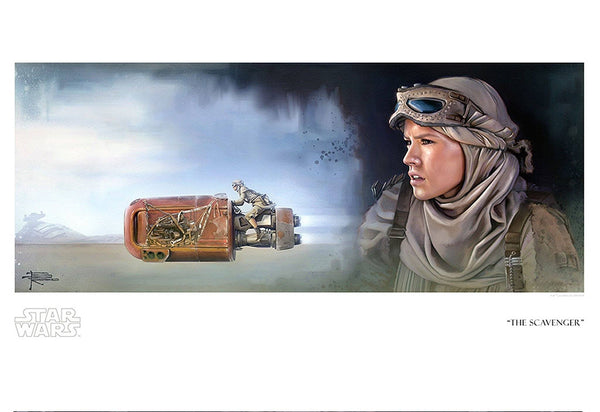 Star Wars: The Force Awakens - The Scavenger by Brian Rood; giclee art on paper