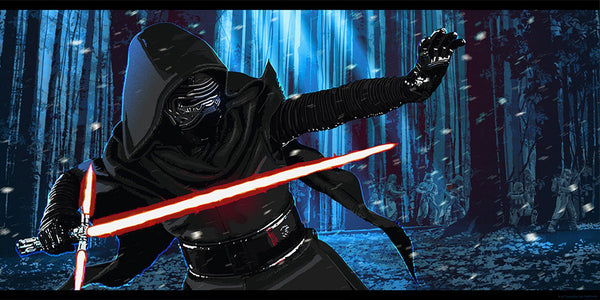 Star Wars The Force Awakens - Immune to Light by Stephen Sampson; giclee limited edition art on paper