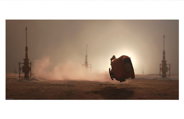 Star Wars The Force Awakens - Scavanger's Ride by Stephen Hayford; giclee art on paper